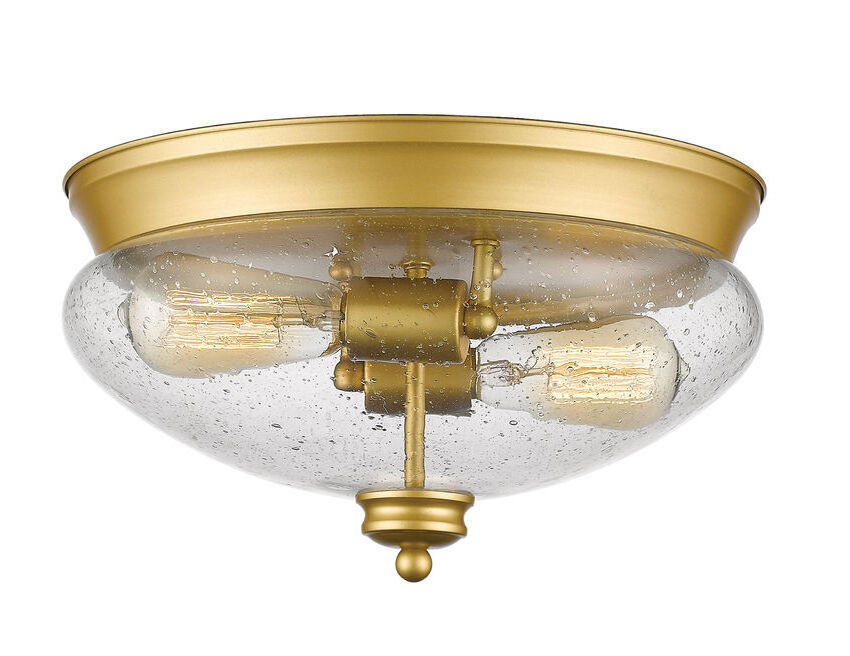 Modern Wholesale Indoor Bathroom Seeded Glass Flush Mount Decor Ceiling Lights Fixtures For Home Stairwell Balcony