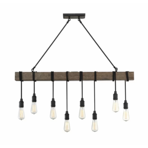 Western Hanging Industrial 8-Light Rustic Nostalgic Classic Pendant Semi-Flush Mount Ceiling Pendant Lamp For Living Room