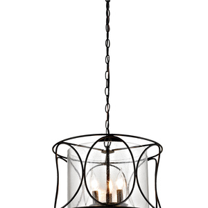 Rustic Farmhouse Seeded Glass Shape Chandelier Lamp Industrial Pendant Ceiling Hanging Light For Kitchen Dining Living Room