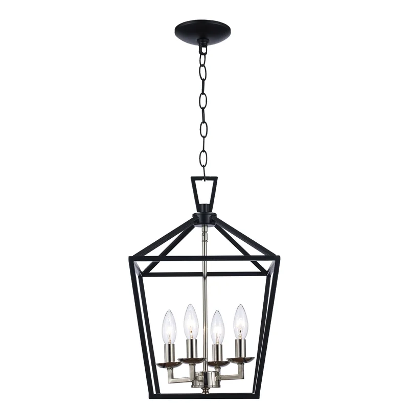 Candelabrum Farmhouse Cage Lantern Foyer Modern Pendant Light Retro Hanging Lamp Fixtures For Entryway Kitchen