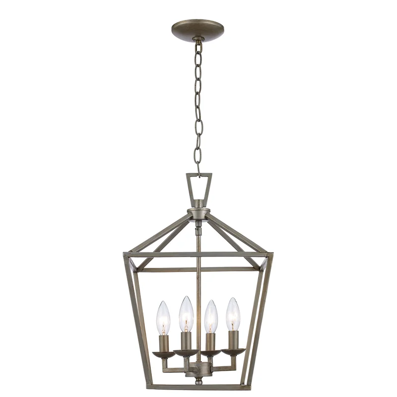 Candelabrum Farmhouse Cage Lantern Foyer Modern Pendant Light Retro Hanging Lamp Fixtures For Entryway Kitchen