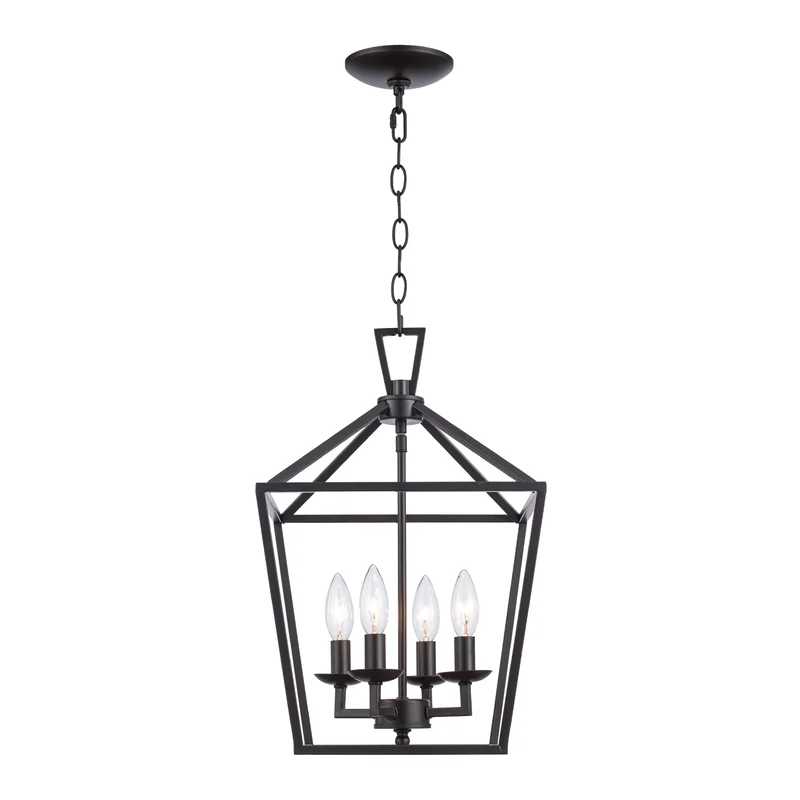 Candelabrum Farmhouse Cage Lantern Foyer Modern Pendant Light Retro Hanging Lamp Fixtures For Entryway Kitchen