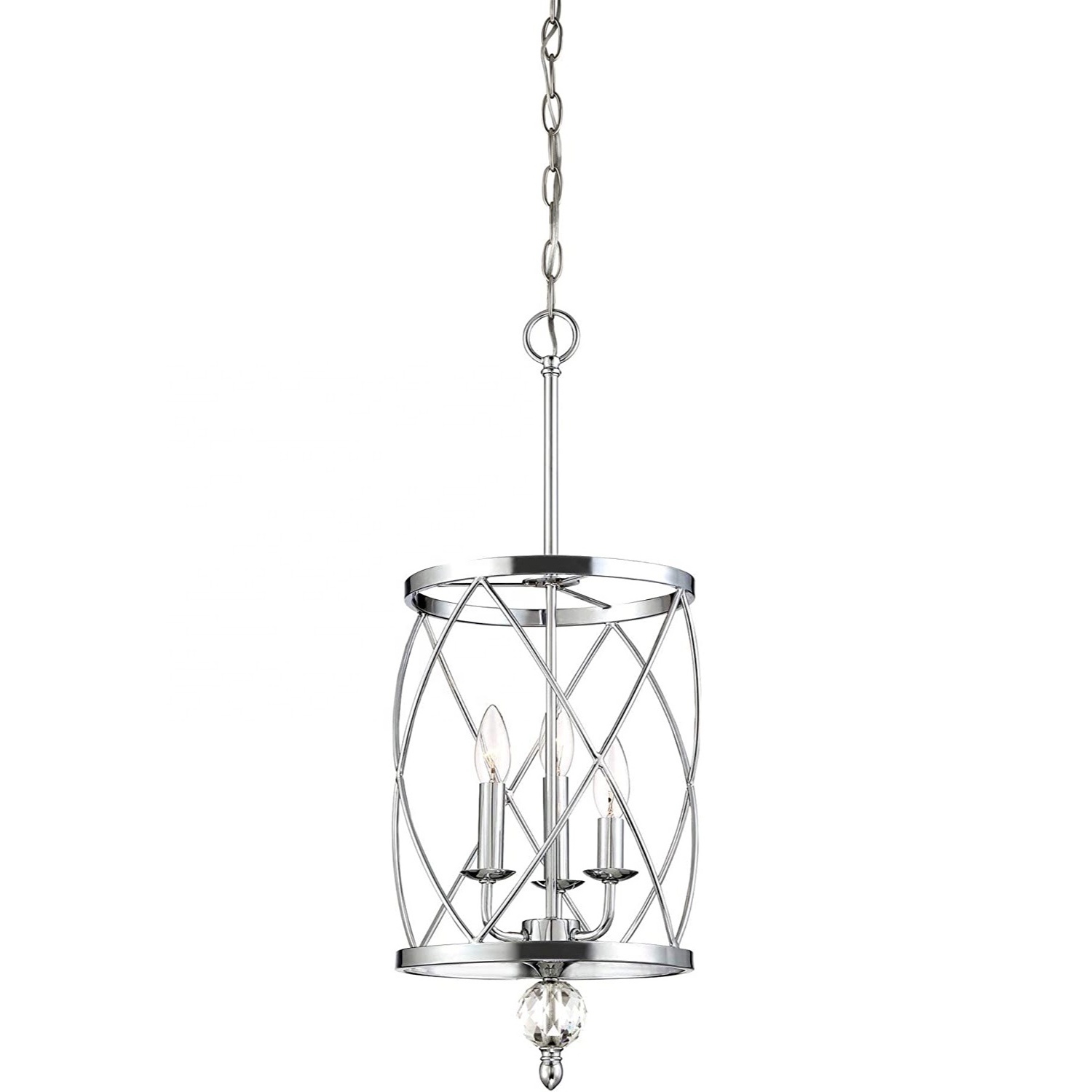 Crystal Lantern Pendant Light For Kitchen Island Farmhouse Iron Rustic Drum Chandelier Hanging Light Fixture