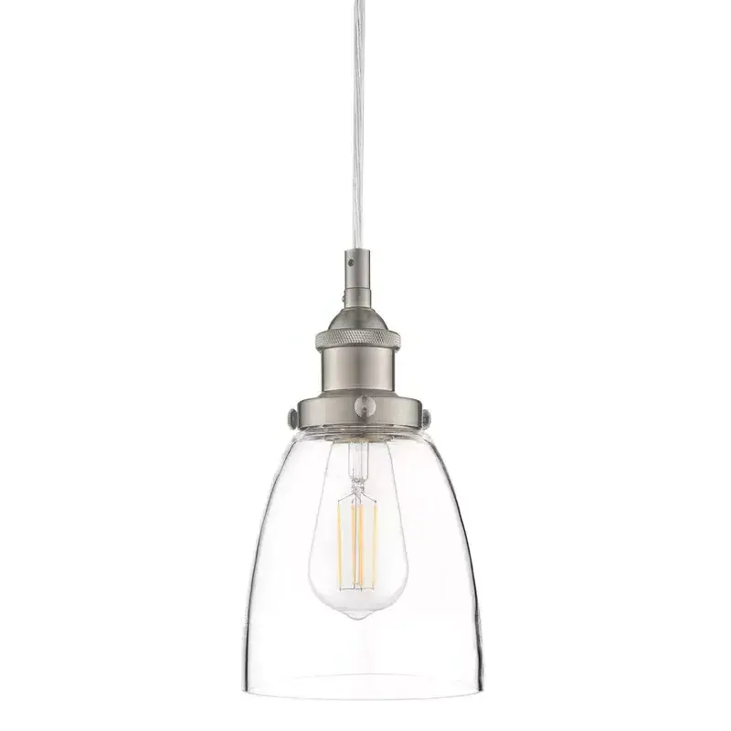 Adjustable Pendant Lamp Modern LED Pendant Hanging Lighting Fixture Indoor Seeded Glass Ceiling Light for Kitchen Hanging