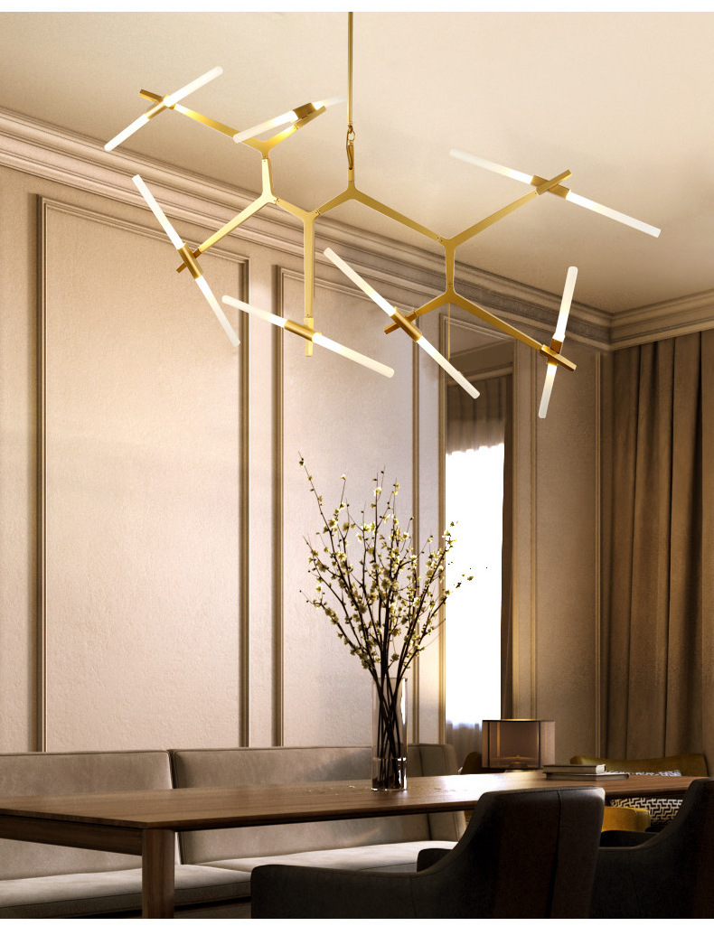 Modern Nordic Metal Branches Design Chandeliers Sputnik Pendant Lighting for Dining Living Room Hotel