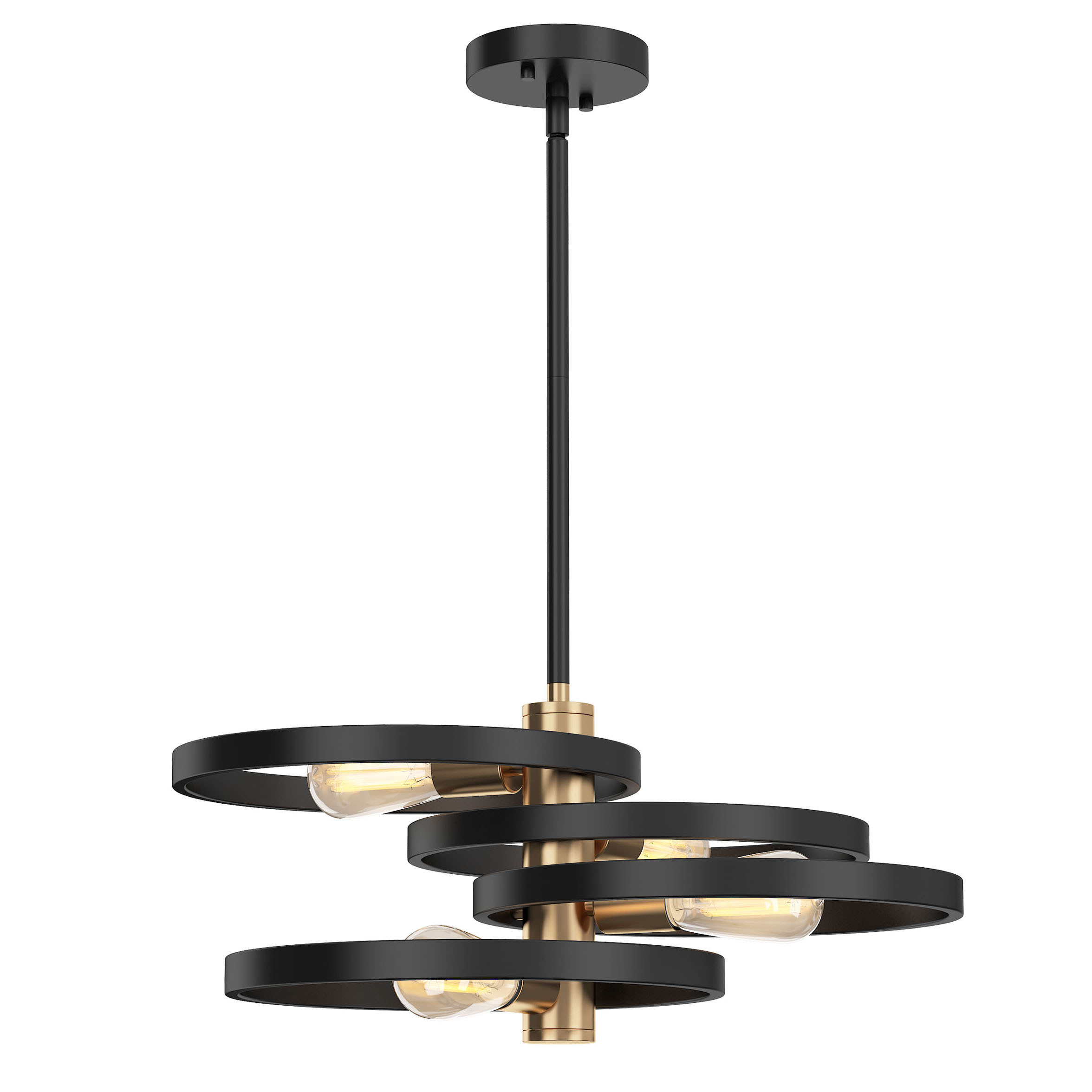 Modern Ceiling Light Fixture Black Brass Vintage Metal Ceiling Lighting Suitable for Dining Room Living Room Foyer Kitchen