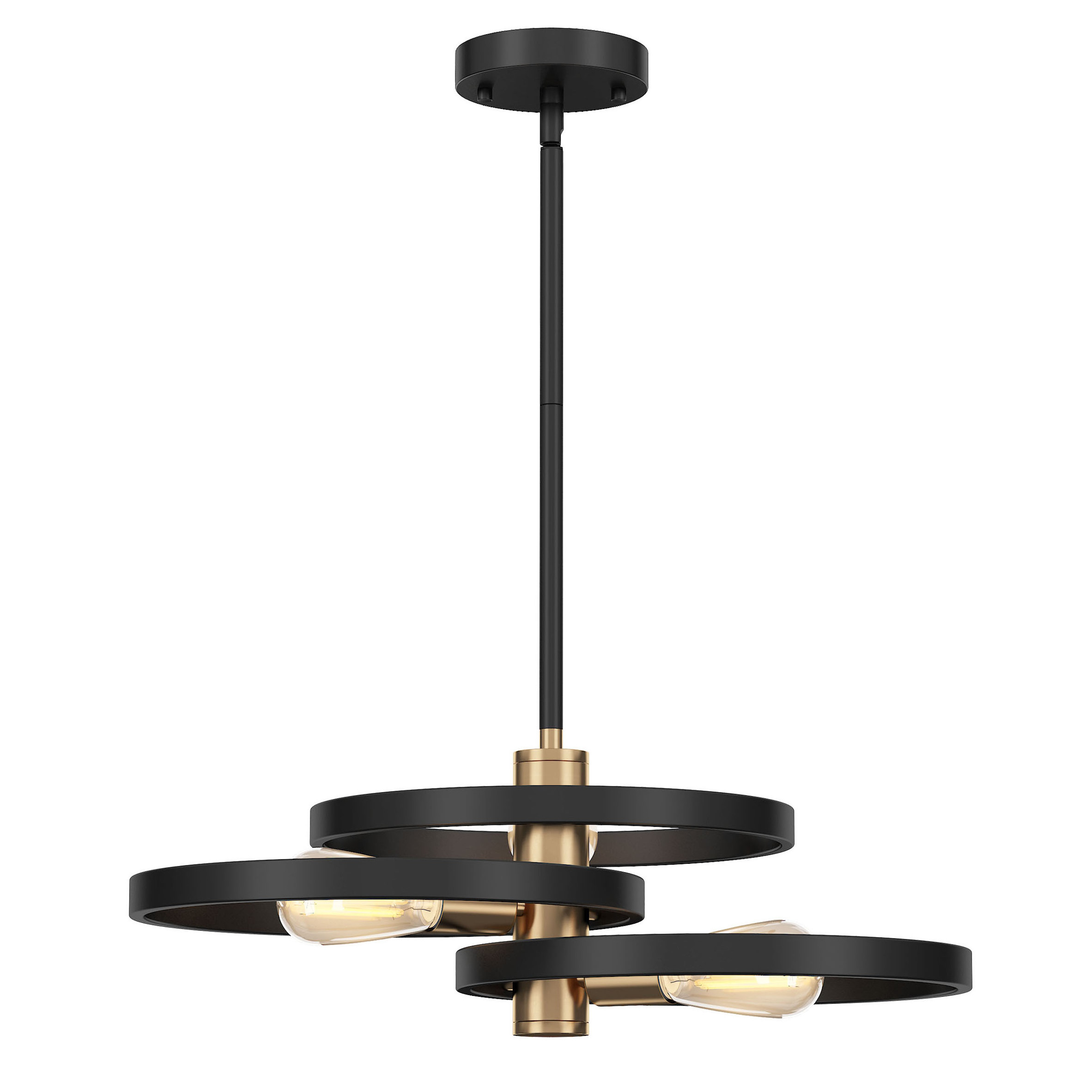 Modern Ceiling Light Fixture Black Brass Vintage Metal Ceiling Lighting Suitable for Dining Room Living Room Foyer Kitchen