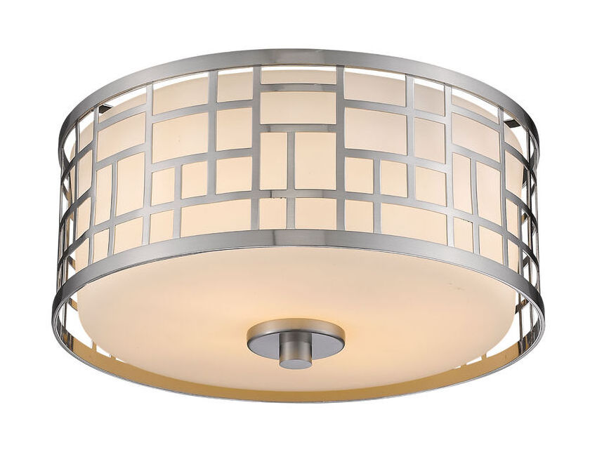 Industrial Interior Modern Elegant Opal Glass Apartment Hallway Drum Shade Flush Mount Ceiling Lamp