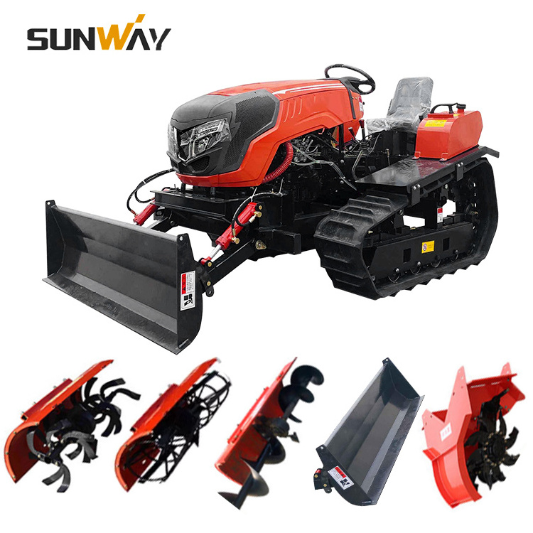 Chinese Small Garden Tractor 50hp Cultivators Crawler Traktor with Rubber Track