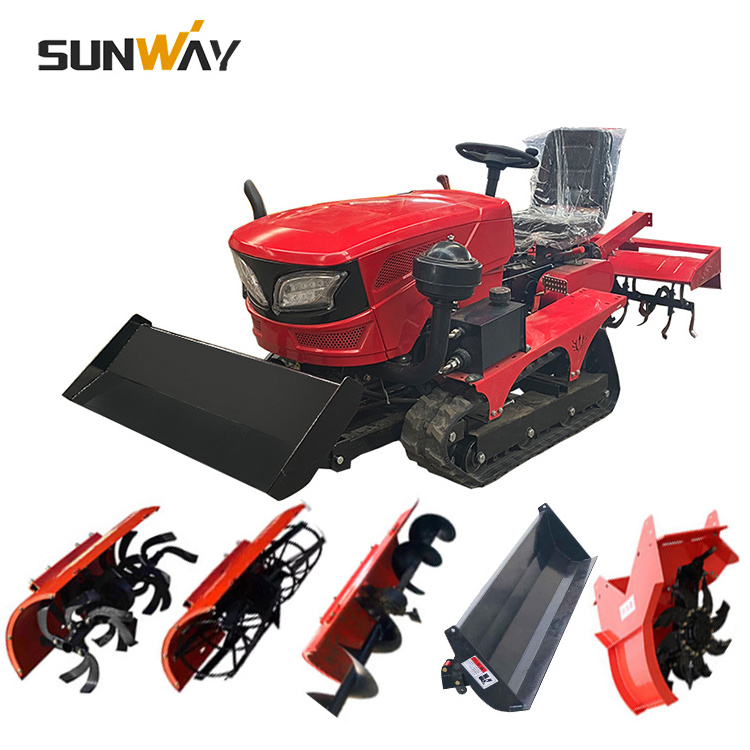 Chinese Small Garden Tractor 50hp Cultivators Crawler Traktor with Rubber Track