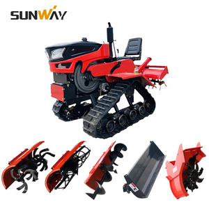 5 in 1 Machine Widely Used Agricultural Machinery Small Rice Farming Equipment Mini Crawler Tractor