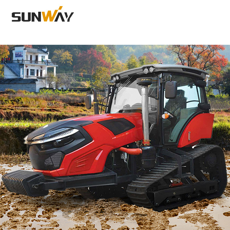 120HP 130HP Compact Crawler Tractor with Grass Cutter / Front End Loader and Backhoe Attachment