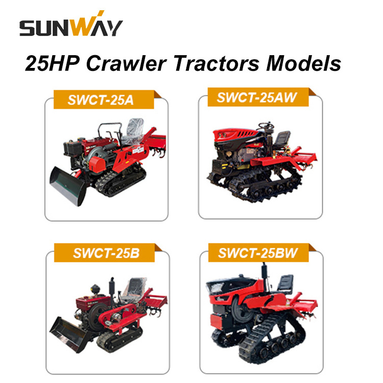 5 in 1 Machine Widely Used Agricultural Machinery Small Rice Farming Equipment Mini Crawler Tractor