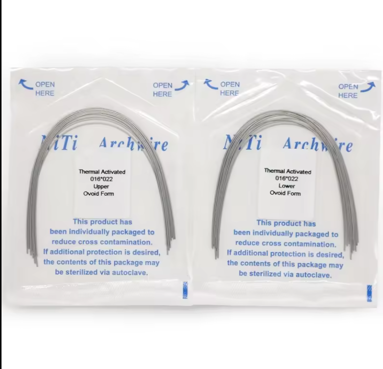 Orthodontic Archwires dentist usage Stainless steel Niti Ovoid Natural and Square Archwire