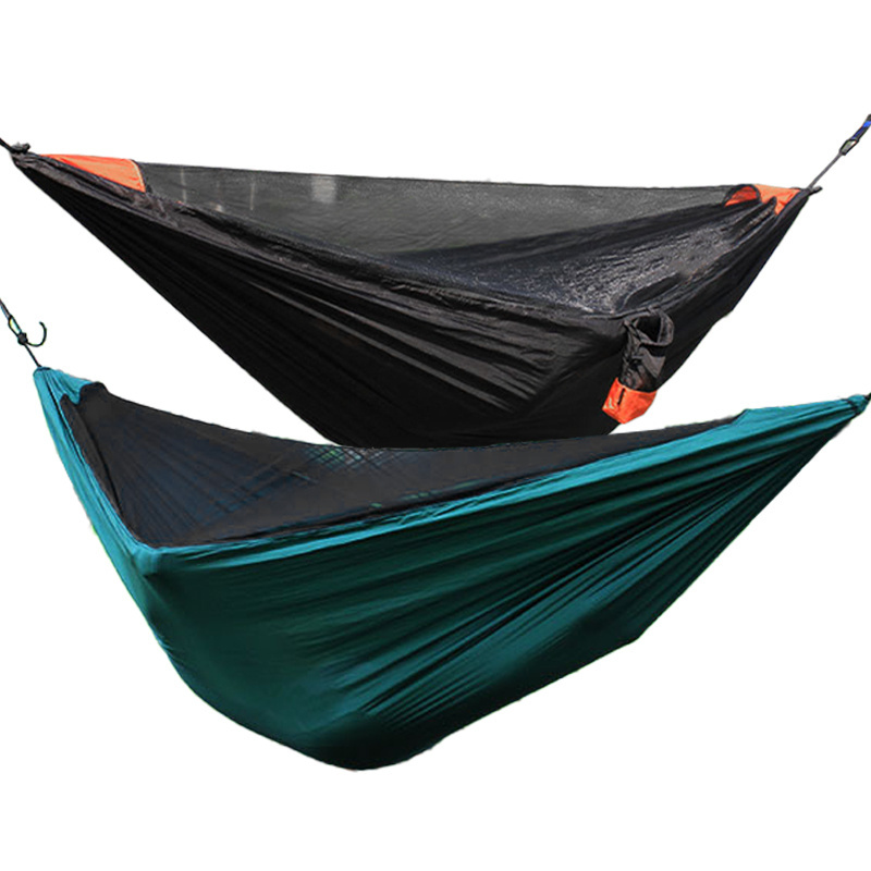 Adjustable Support Outdoor Hammocks with mosquito net