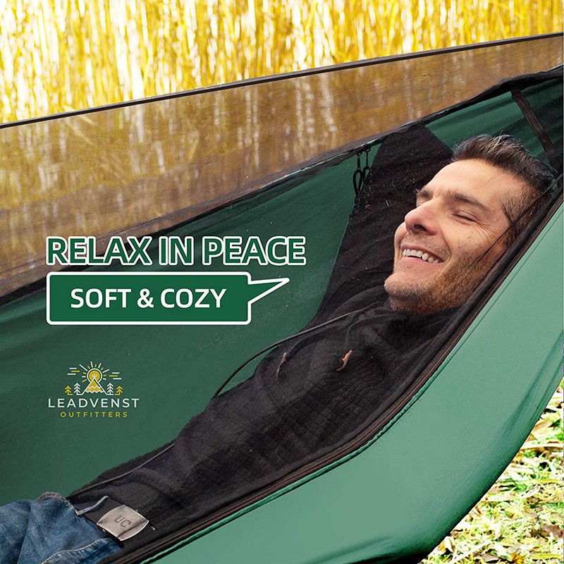 Adjustable Support Outdoor Hammocks with mosquito net