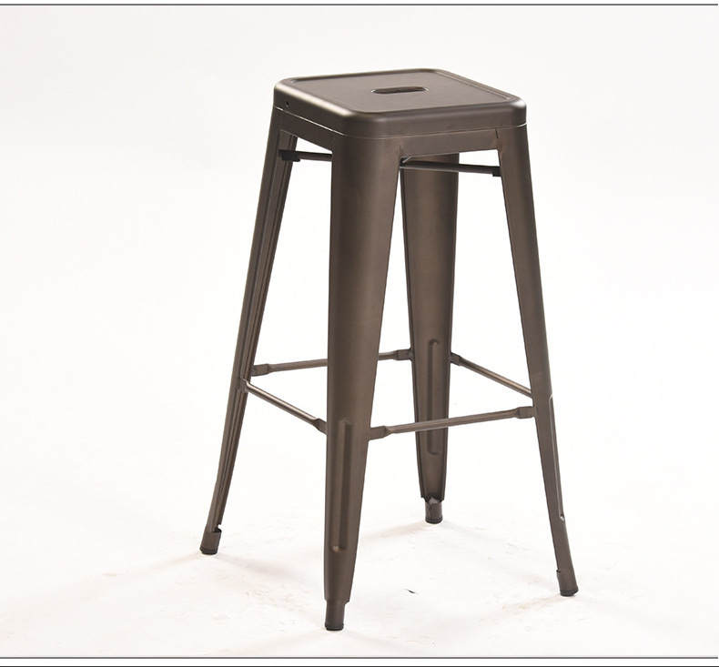 Industrial Style High Stool Bar Chair Modern Minimalist Restaurant Bar Metal Chairs Iron Bar Stools