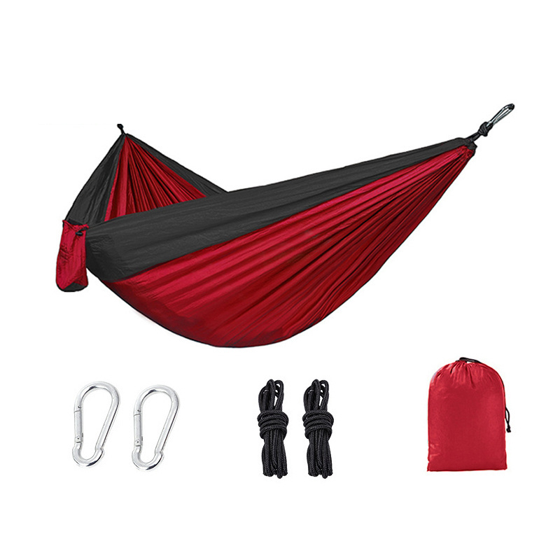 Hammock Swing Bed 1-2Person Anti-rollover Hammocks Max Load 300KG for Outdoor Camping Swings Parachute Cloth