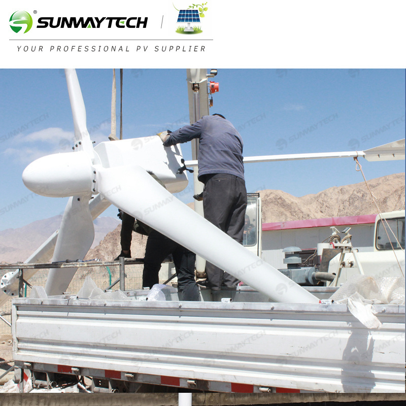 Sunway 5kw wind turbine 3000w solar wind generator electric solar wind turbine generator 3kw 220v