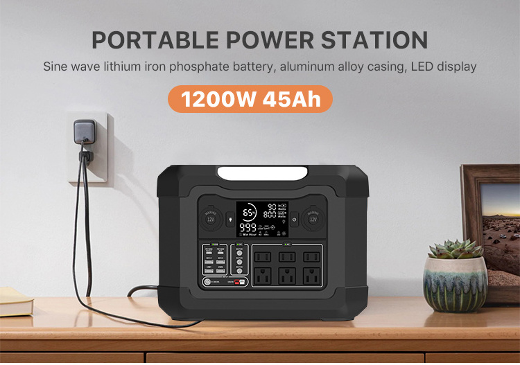 Solar Power Station 1200W Solar Panel Portable Electric Car Charger Generator