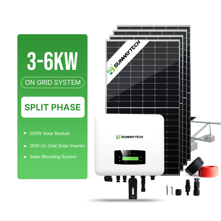 US standard 5kw solar system 10kw split phase inverter Solar Panel Kit On Grid