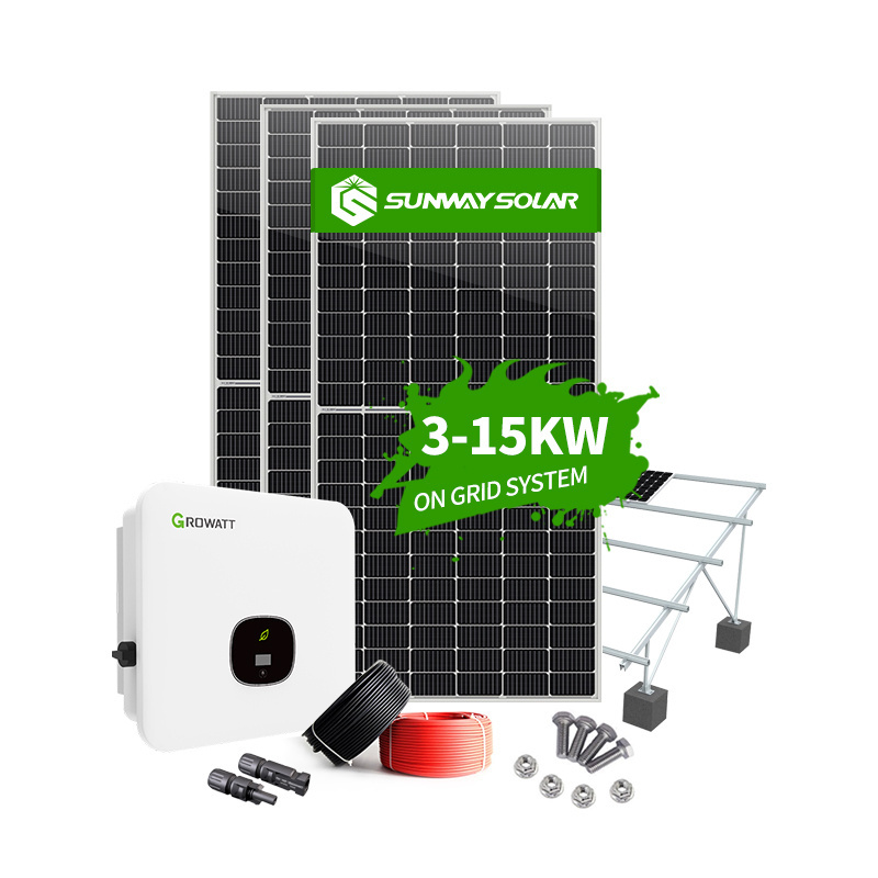 Cheapest 15kw home module kit price 10kw 12kw 10kva 20kw panel set 100kw pv power solar energy on grid solar generator system