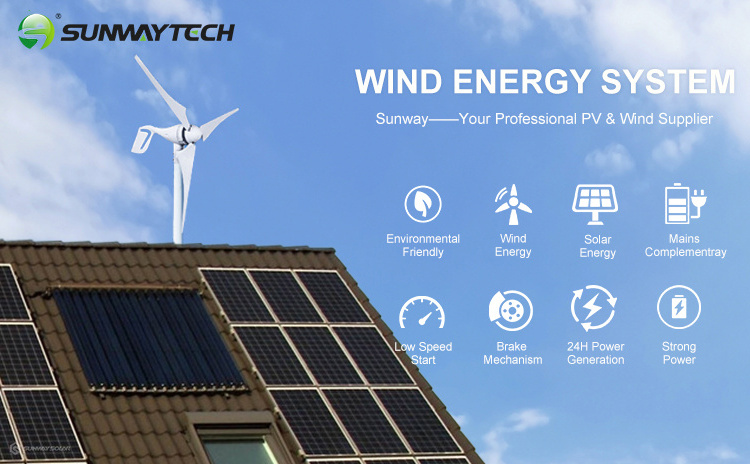 Complete Home Wind Turbine Solar System 500W 1KW 2KW 3KW Vertical Wind Turbine Price Factory