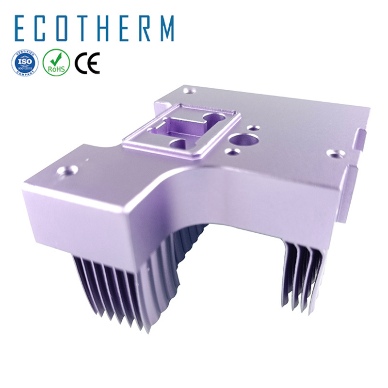 CNC Machining customized size Aluminum 6063 Anodized Skiving Waved Fins Heatsink