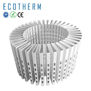 Customized Custom Aluminum Round Folded Fin Heat Sink folded fin flexible heatsink for power equipment