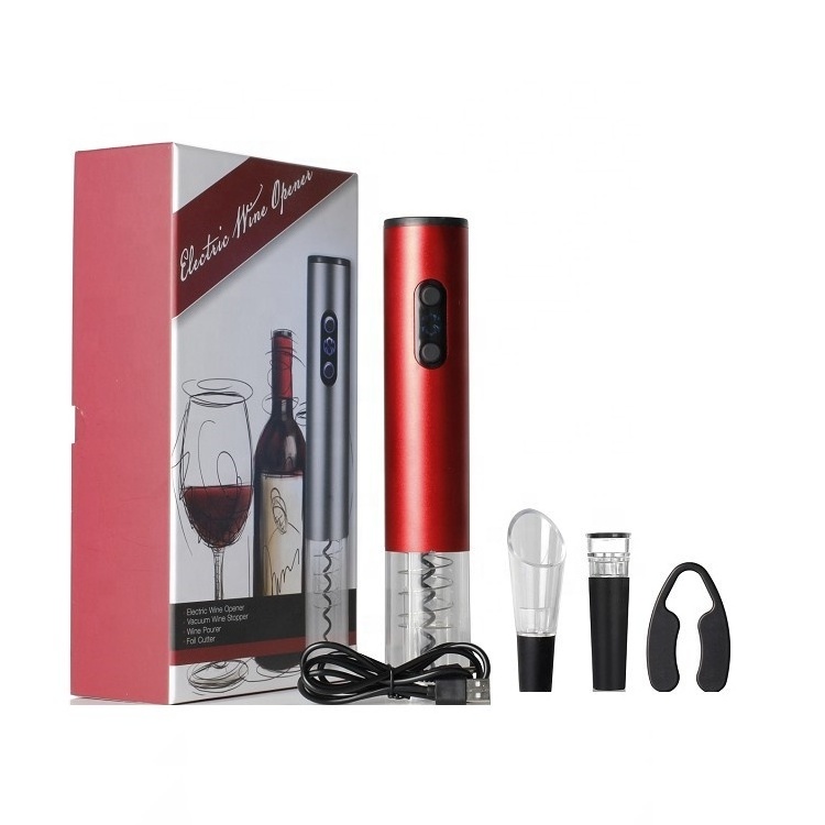 Sunway New Arrivals 2022 Amazon Bottle Rechargeable Corkscrew Electric Wine Opener Set for Bartender Kit