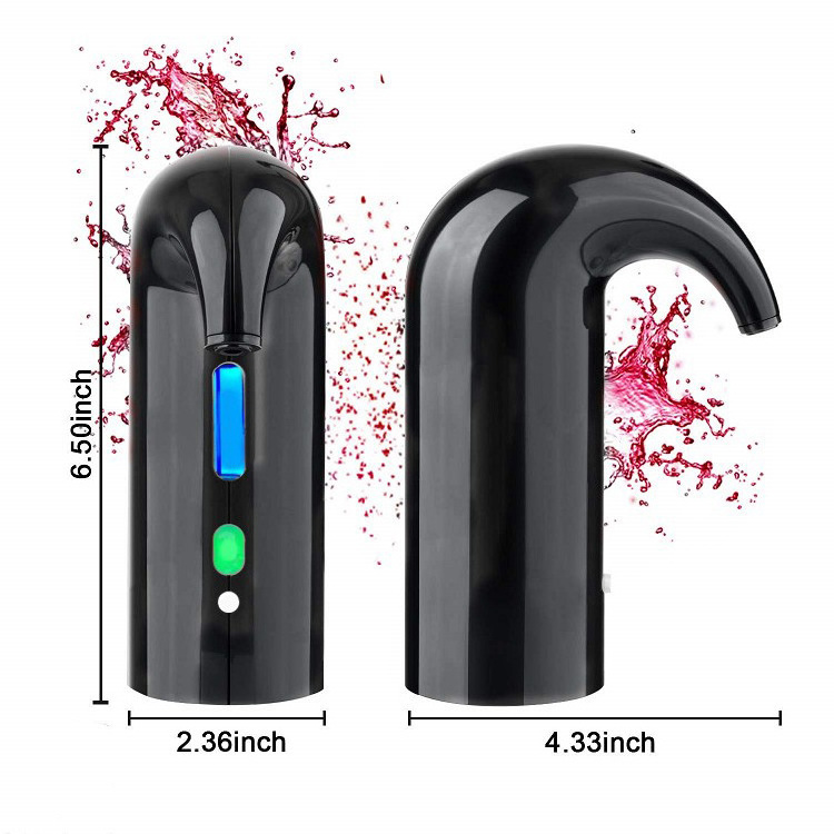 SUNWAY 1-button Electric Wine Aerator Black Electric Wine Dispenser Machine Automatic Wine Tap Accessory