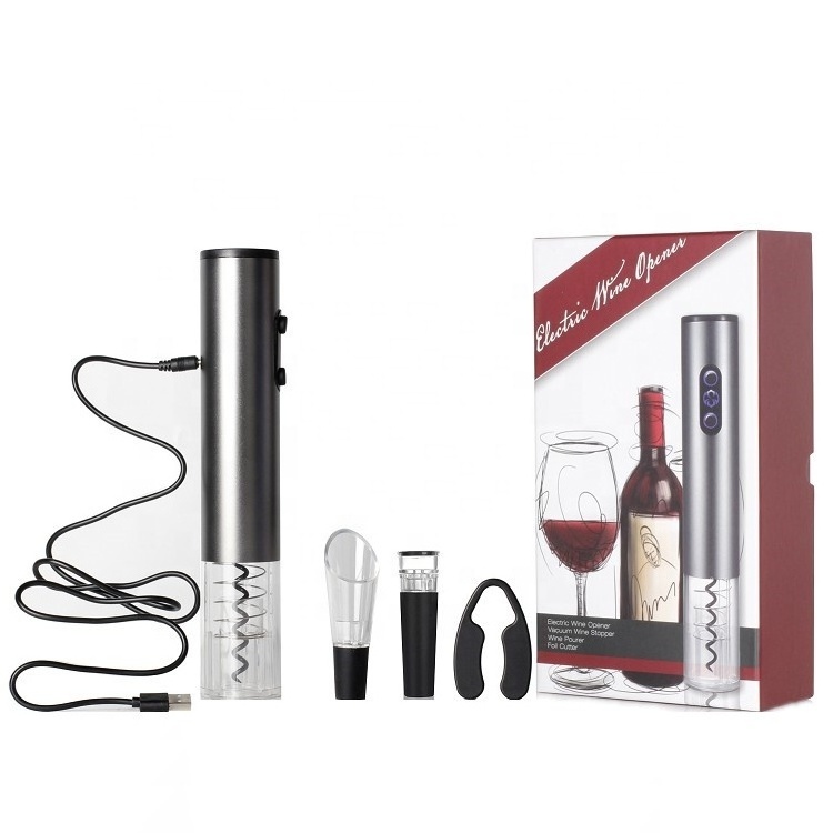 Sunway New Arrivals 2022 Amazon Bottle Rechargeable Corkscrew Electric Wine Opener Set for Bartender Kit