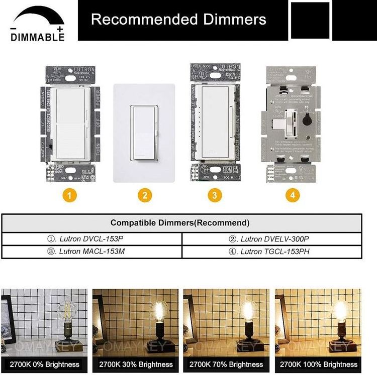 E26 E27 12v 24v 36v Edison led filament Bulb G95 G125 4w 6w 8w 10w 12w led edison g95