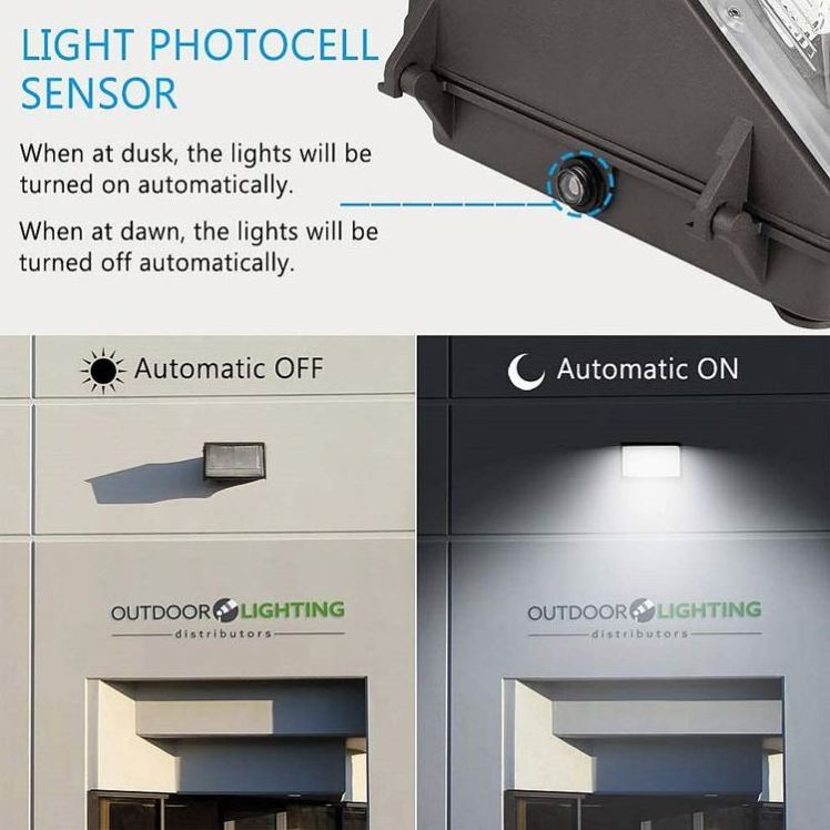 led wall pack Light Photocell sensor 60w 100w 120w wall bracket with led lighting