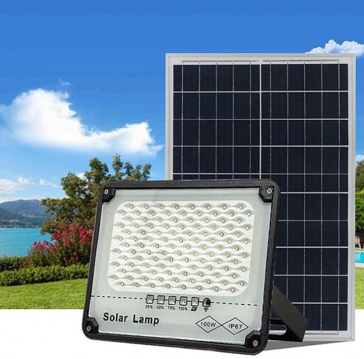 Smart remote rechargeable solar flood light lamp lighting 50w 100w 200w 300w solar flood lamp 200w