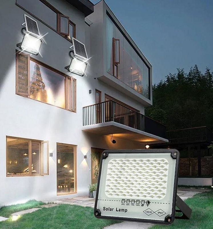 Smart remote rechargeable solar flood light lamp lighting 50w 100w 200w 300w solar flood lamp 200w