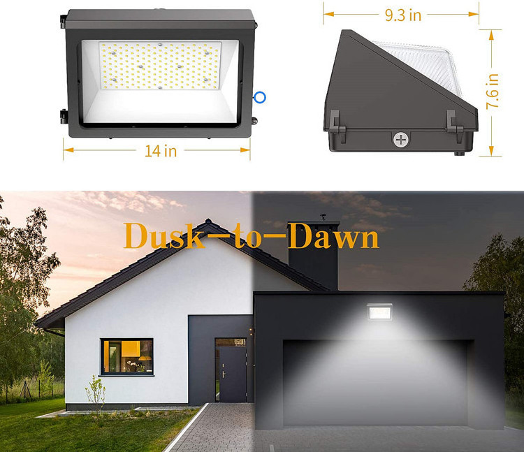 120V 27V ETL Outdoor led wall pack Light Photocell sensor 60w 100w 120w wall pack