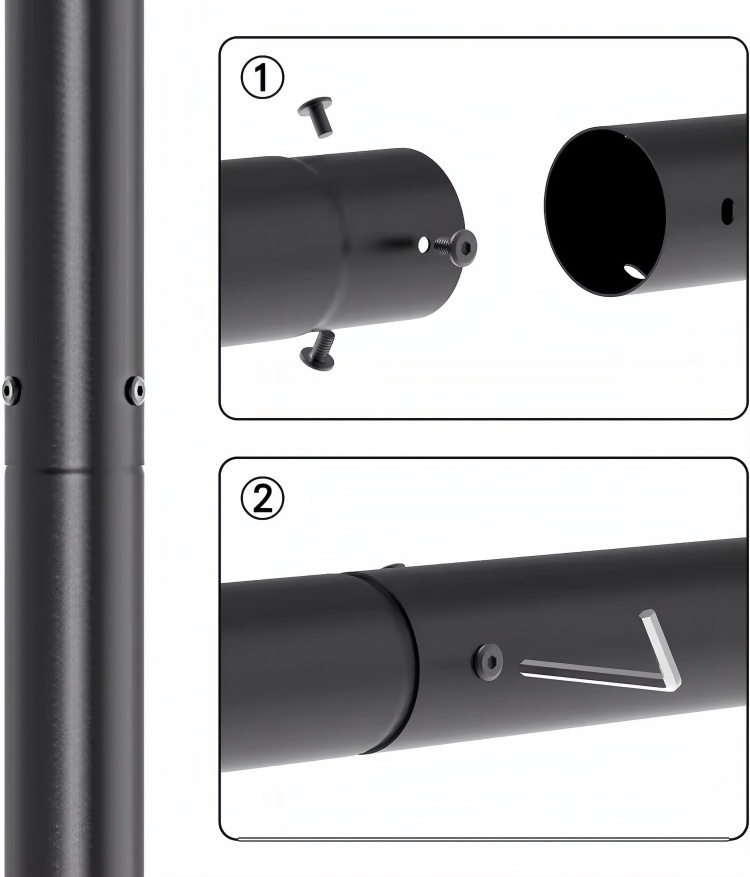 SUNWE Split Type Solar Garden Lighting Street lamp pole 3m 4m 5m 6m street lighting pole bracket