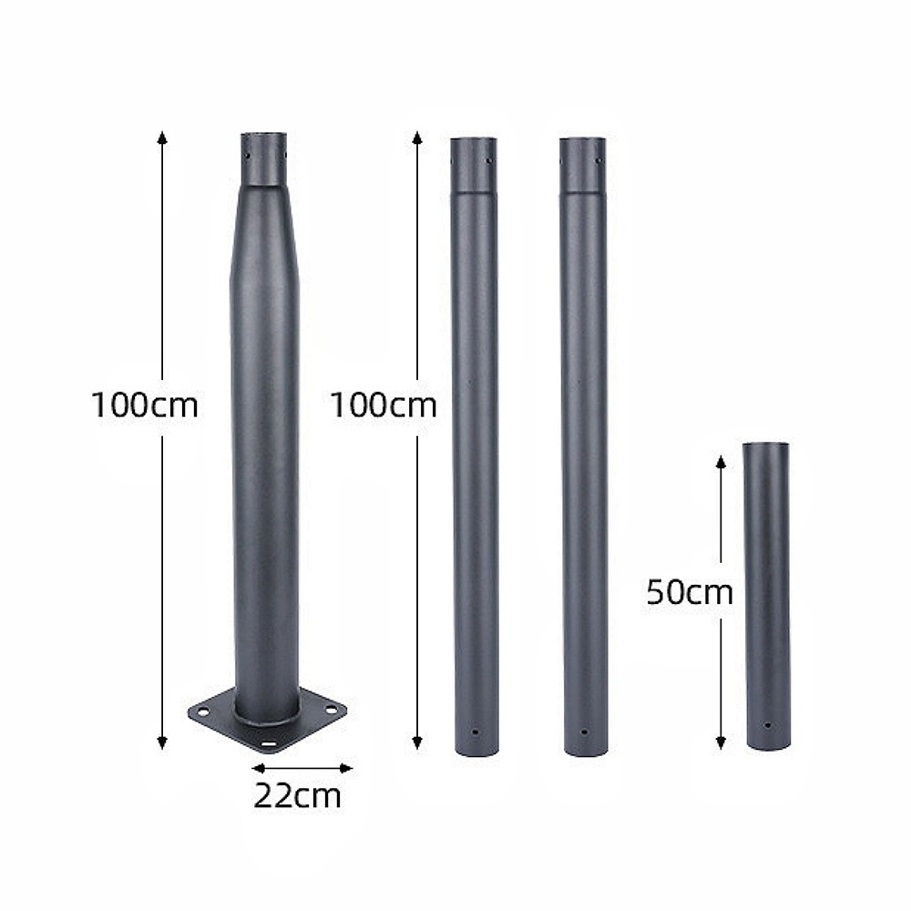 Split Type Solar Garden Lighting Street lamp pole 3m 4m 5m 6m metal light pole