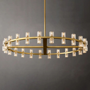 Sunwe Fashion Art Deco Modern Brass Chandelier Ceiling Light Mid Century Pendant Light Luxury Home hotel decoration lighting