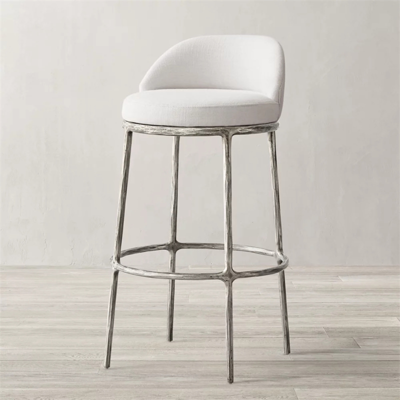 American Style Modern Bars Custom Bar Stools Steel Frame For Bar Chairs Barstool Fabric Stool