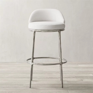 American Style Modern Bars Custom Bar Stools Steel Frame For Bar Chairs Barstool Fabric Stool