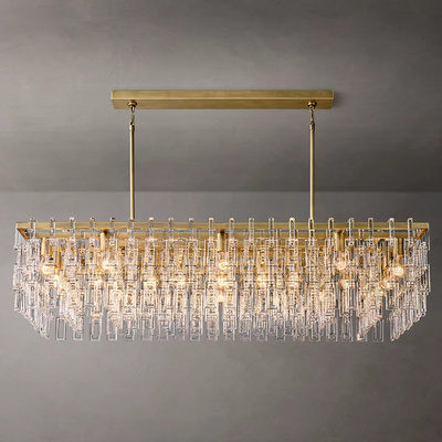 Sunwe Nordic Modern Style Light Fixtures Art Deco Living Room Gold Tube Ceiling Luxury Lustre Crystal Chandelier Pendant Light