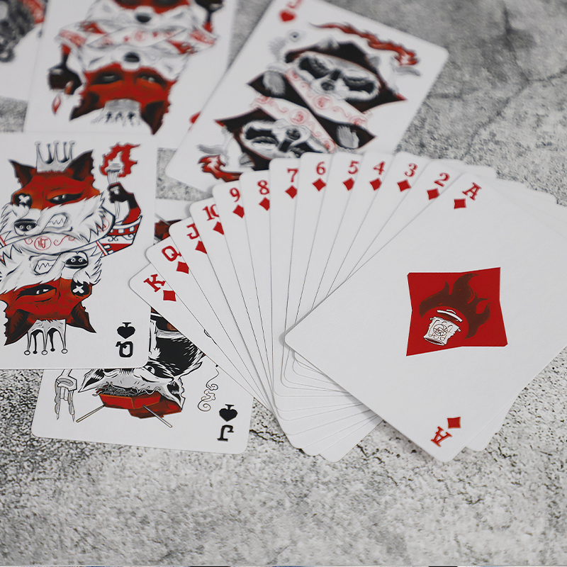 Custom design unique logo playing poker cards sublimation playing card blank manufacture