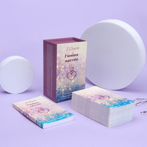 Custom Printed Your Own Mini Pink Tiny Affirmation Tarot Oracle Cards Rainbow Decks Tarot Cards With Box