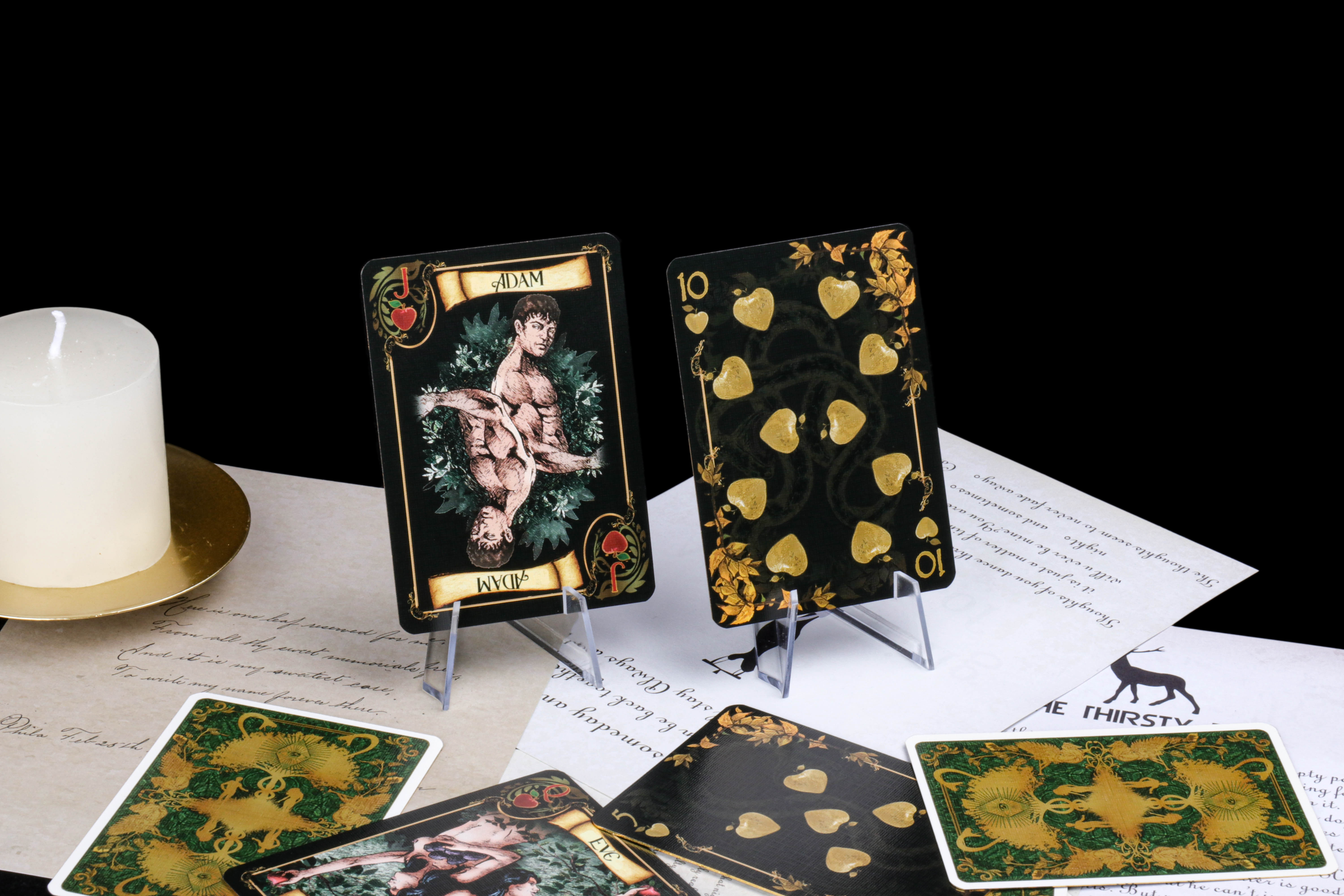 Personalized Custom Printing Anime Golden Casino Poker Playing Card In Box