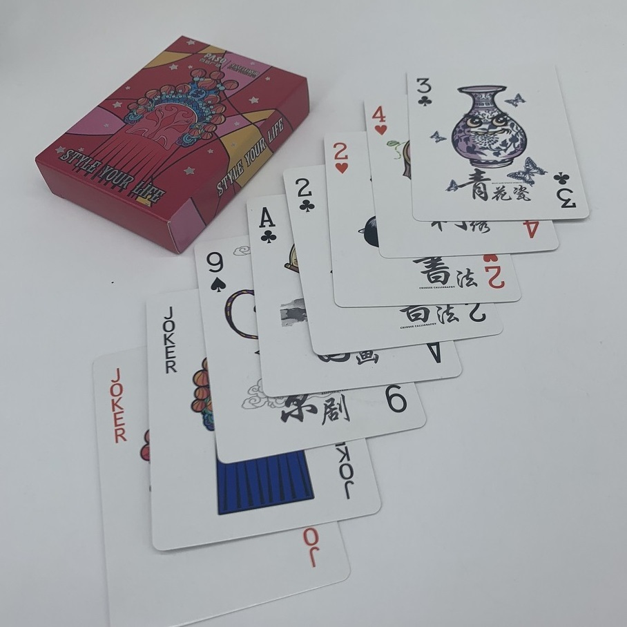 Wholesale Manufacturer Printing Logo 63*88/57*87Mm Game Custom Logo Playing Poker Cards