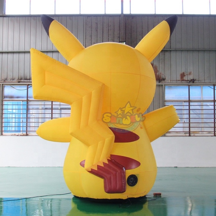 Customized advertising inflatable model balloon for promotion giant pikachu inflatable cartoon poke mon for event