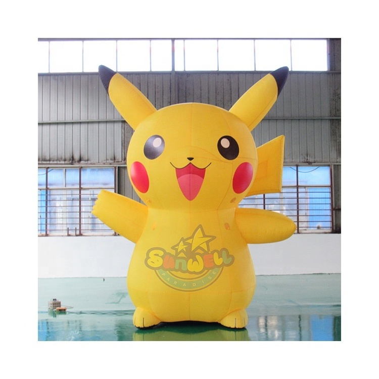 Customized advertising inflatable model balloon for promotion giant pikachu inflatable cartoon poke mon for event