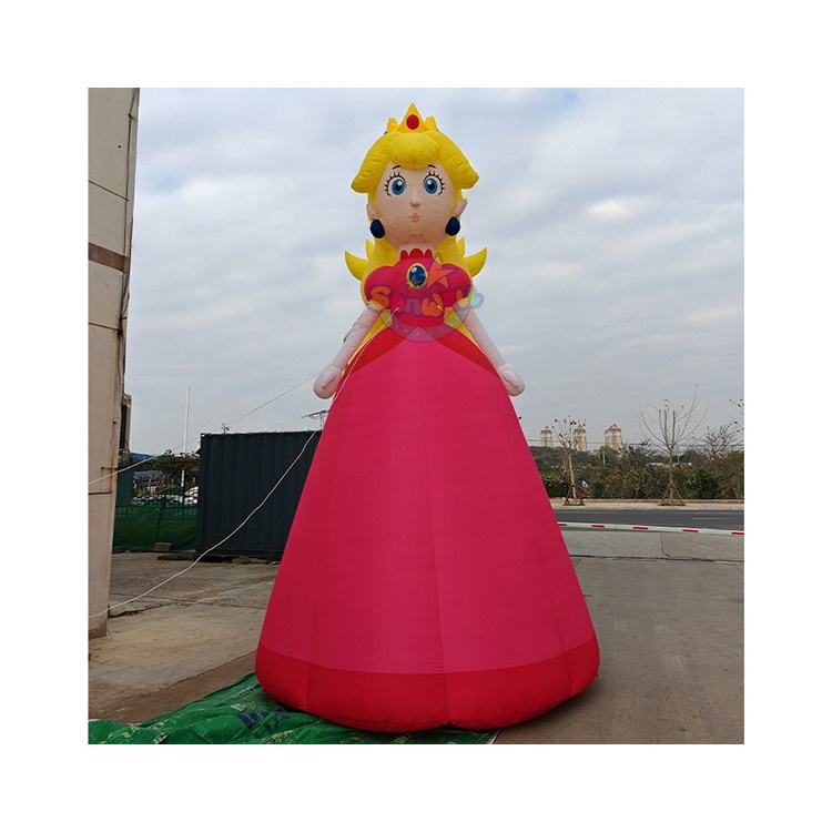 5m Tall Giant Inflatable Princess Cartoon Inflatable Girl Mascot Factory inflatable peach princess Mario Cartoon Balloons